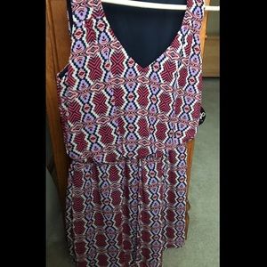 BeBop patterned pink and purple dress